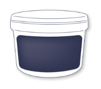 puce seau bleu